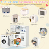 easycomfort easycomfort cucina giocattolo 2 pezzi per bambini 3 6 anni con utensili da cucina luci ed effetti sonori in mdf e pp