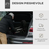 easycomfort easycomfort deambulatore pieghevole in allumino ad altezza regolabile con borsa 64x67x80 92 cm nero e argento