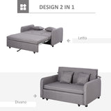 easycomfort easycomfort divano letto 2 posti 2 in 1 con vano contenitore e design moderno letto singolo imbottito e rivestito in lino grigio