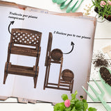 easycomfort easycomfort fioriera da esterno a 2 livelli con fori di drenaggio e griglia in legno di abete 42x49x80 cm marrone