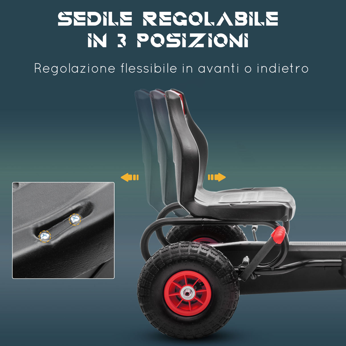 immagine-4-easycomfort-easycomfort-go-kart-a-pedali-per-bambini-da-5-12-anni-con-sedile-regolabile-e-ruote-in-gonfiabili-rosso