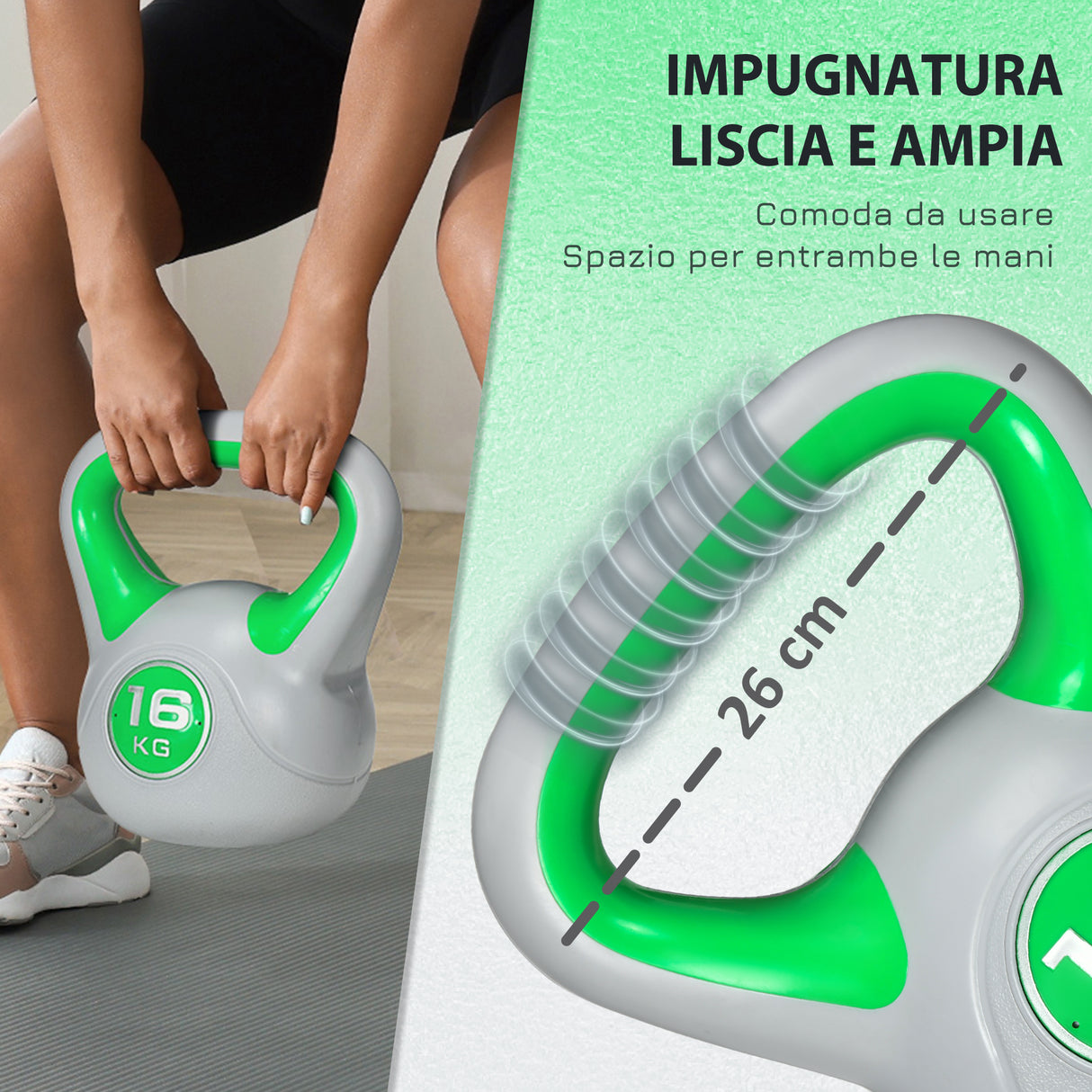 immagine-4-easycomfort-easycomfort-kettlebell-16kg-in-pu-e-sabbia-con-base-piatta-e-impugnatura-per-stacchi-squat-e-sollevamenti-26x18x32-cm-verde