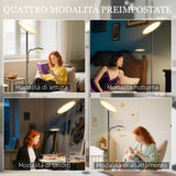 easycomfort easycomfort lampada da terra con 2 punti luce regolabile a 4 livelli temperatura 2700k 6500k e telecomando nero