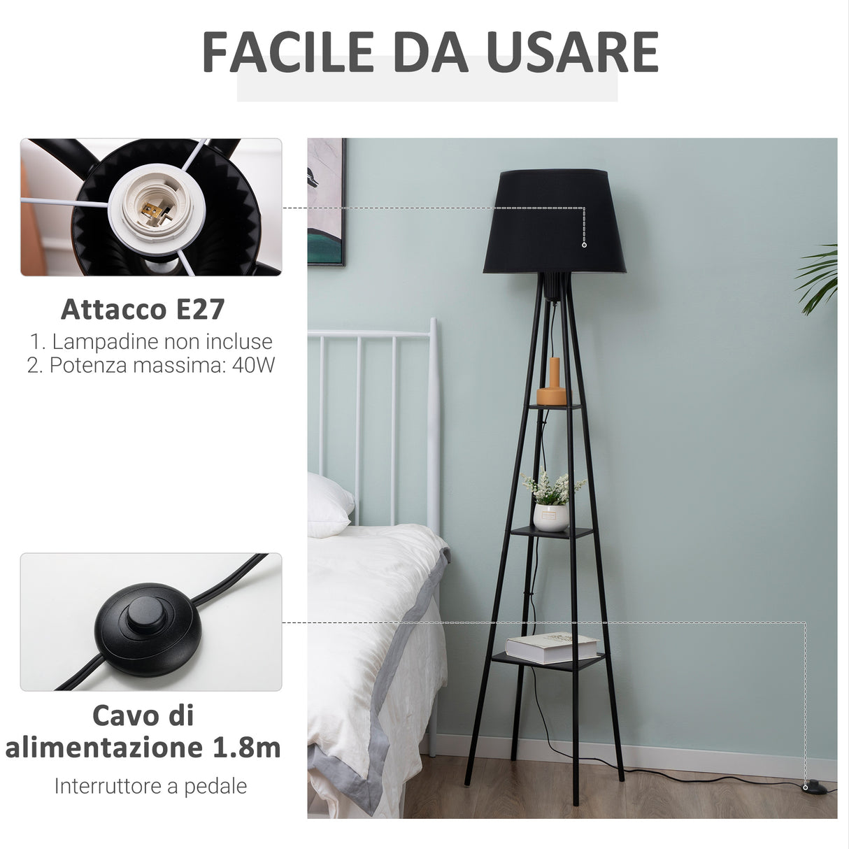 immagine-4-easycomfort-easycomfort-lampada-da-terra-di-design-con-3-mensole-e-interruttore-a-pedale-attacco-e27-e-struttura-in-metallo-35x35x173cm-nero