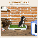 easycomfort easycomfort lettiera per cani 3 strati con prato sintetico griglia e vassoio inferiore 63x48 5cm