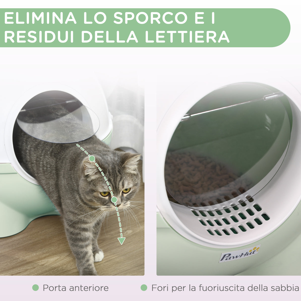 immagine-4-easycomfort-easycomfort-lettiera-per-gatti-4kg-max-con-paletta-in-pp-e-pc-53x51x48cm-bianca-e-verde