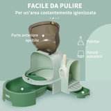 easycomfort easycomfort lettiera per gatti chiusa con coperchio apribile e vassoio estraibile 52x60x42 cm verde