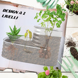 easycomfort easycomfort letto per orto rialzato a 2 livelli in acciaio con fondo aperto 120x90x30cm argento