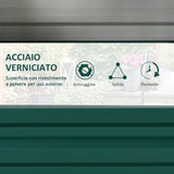easycomfort easycomfort letto per orto rialzato a fondo aperto con rivestimento in acciaio zincato 120x60x30 5 cm verde