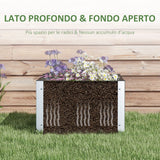 easycomfort easycomfort letto per orto rialzato con fondo aperto e profili in alluminio 60x60x30cm grigio scuro