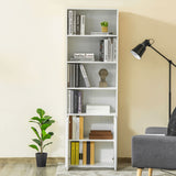 immagine-4-easycomfort-easycomfort-libreria-moderna-4-ripiani-con-armadietto-a-2-ante-in-legno-59x29x180cm-bianca