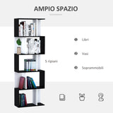 immagine-4-easycomfort-easycomfort-libreria-moderna-5-ripiani-pratici-finitura-eccellente-superficie-liscia-e-a-prova-di-umidita-in-legno-truciolato-nero-6024184-5cm-ean-8054111843331