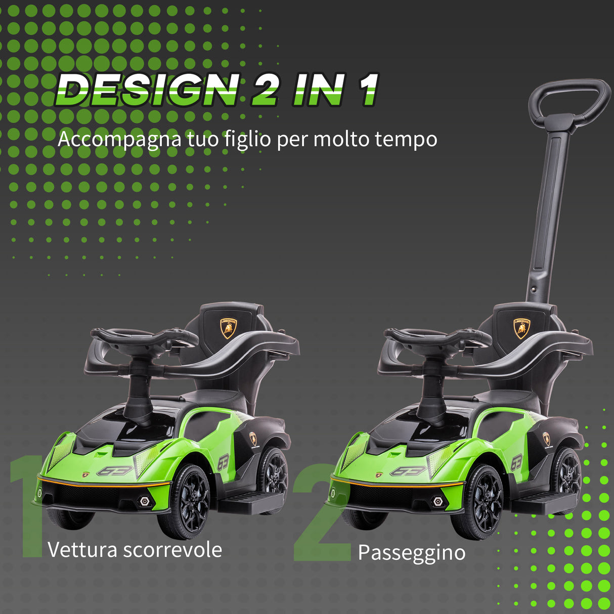 immagine-4-easycomfort-easycomfort-macchina-per-bambini-2-in-1-macchinina-a-spinta-con-maniglione-e-barriera-di-sicurezza-volante-e-clacson-verde