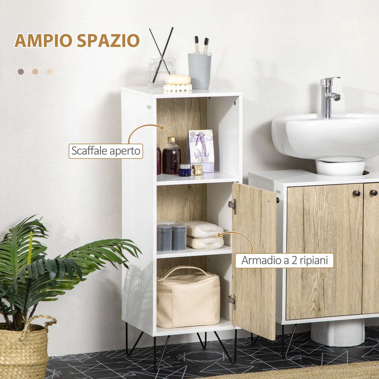 immagine-4-easycomfort-easycomfort-mobile-bagno-con-ripiano-aperto-e-armadietto-con-anta-in-legno-31-5x30x91cm-quercia-e-bianco