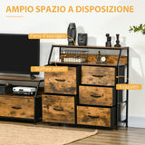 immagine-4-easycomfort-easycomfort-mobile-cassettiera-con-5-cassetti-in-tessuto-pieghevoli-stile-industriale-83-5x29x87cm-marrone