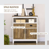 immagine-4-easycomfort-easycomfort-mobile-cucina-stile-rustico-con-armadietti-e-cassetto-76-6x-35x-81-5cm-bianco-e-marrone