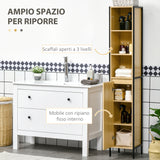 immagine-4-easycomfort-easycomfort-mobile-da-bagno-alto-in-truciolato-e-acciaio-colonna-bagno-con-3-ripiani-aperti-e-un-armadietto-30x28x168-cm