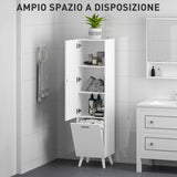 easycomfort easycomfort mobile da bagno con armadietto a 3 ripiani e spazio portaoggetti inferiore in legno 35x31 5x144 cm bianco