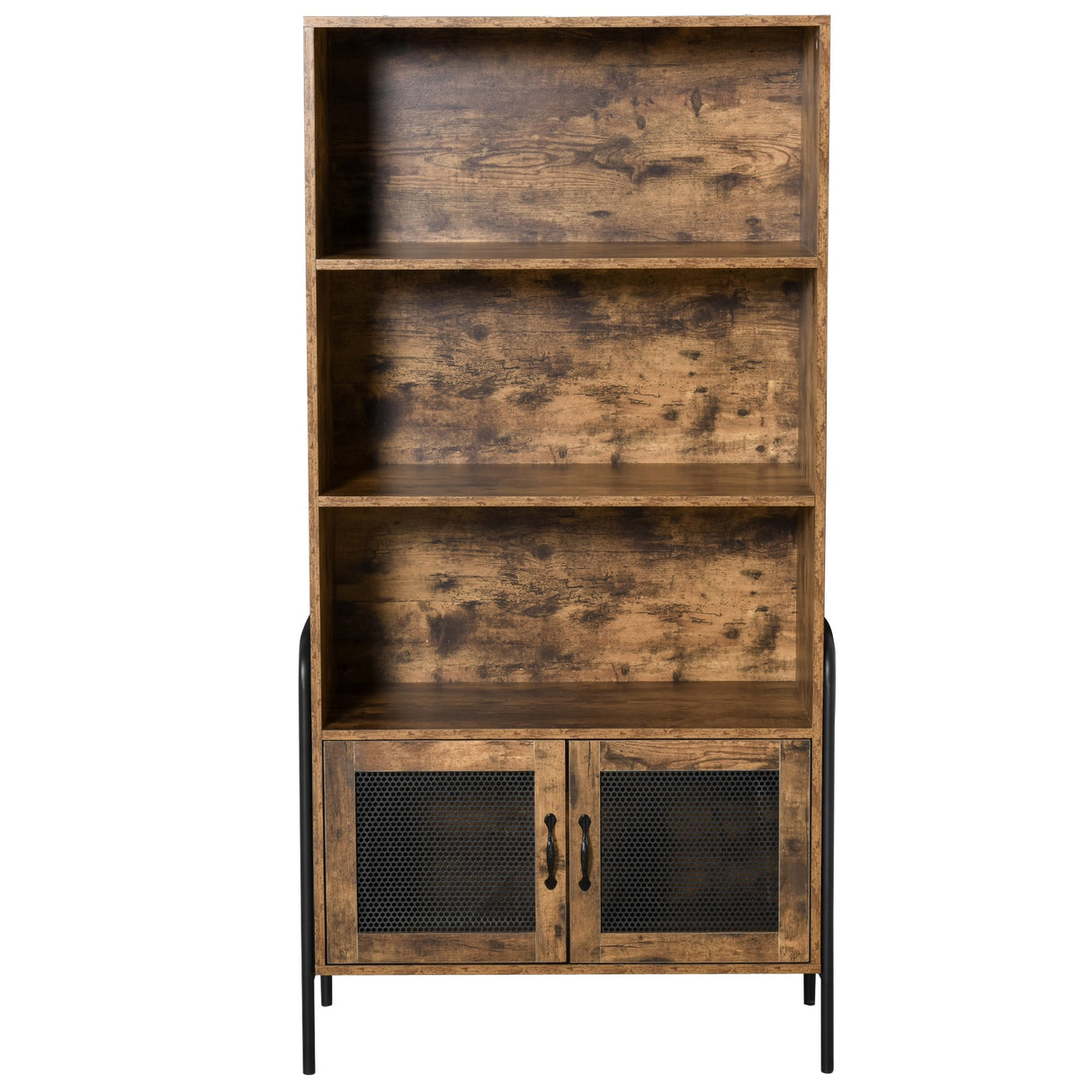 immagine-4-easycomfort-easycomfort-mobile-libreria-design-industriale-con-ripiani-e-armadietto-in-legno-e-metallo-marrone-rustico-e-nero-81x40x160cm