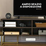 immagine-4-easycomfort-easycomfort-mobile-porta-tv-fino-a-55-con-2-armadietti-in-legno-e-metallo-120x39x50-cm-marrone-e-oro