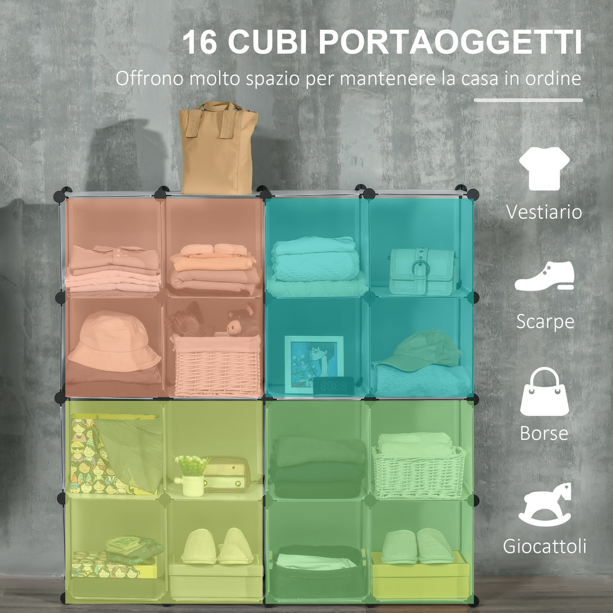 immagine-4-easycomfort-easycomfort-mobile-scarpiera-modulare-salvaspazio-16-cubi-30x30x30-cm-in-acciaio-e-pp-125x32x125-cm-trasparente