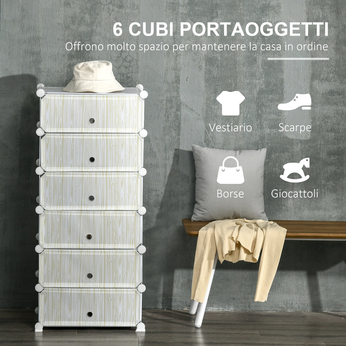 immagine-4-easycomfort-easycomfort-mobile-scarpiera-modulare-salvaspazio-6-cubi-45x35x17cm-in-plastica-pp-e-acciaio-45x36-5x108cm-bianco