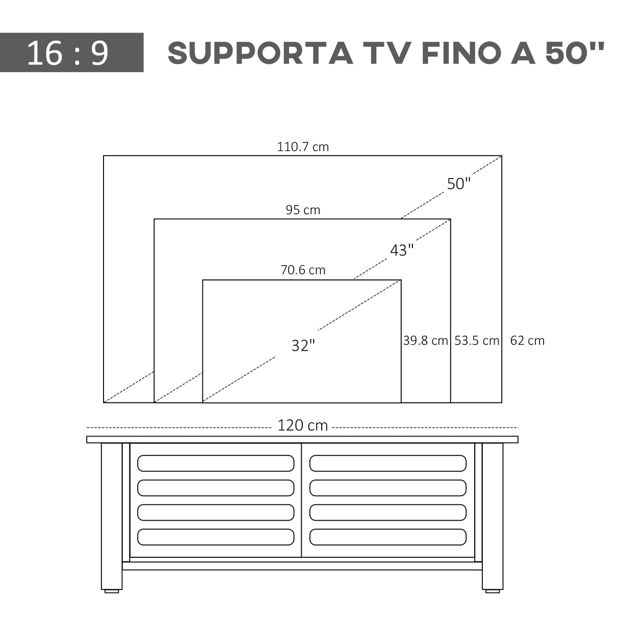 immagine-4-easycomfort-easycomfort-mobile-tv-con-3-scomparti-aperti-2-armadietti-e-piano-dappoggio-mobile-per-tv-fino-a-50-in-truciolato-105x40x52cm-bianco-e-legno