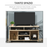 immagine-4-easycomfort-easycomfort-mobile-tv-moderno-con-2-ripiani-fori-passacavi-e-2-armadietti-in-mdf-105x40x55cm-rovere