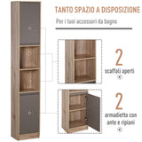 immagine-4-easycomfort-easycomfort-mobiletto-salvaspazio-per-bagno-in-legno-mobile-da-bagno-con-2-armadietti-e-6-ripiani-grigio-e-rovere-design-a-torre-30-x-24-x-170cm-ean-8054111847469