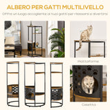 immagine-4-easycomfort-easycomfort-palestra-per-gatti-multilivello-con-cuccia-albero-per-gatti-adulti-e-gattini-con-ripiani-marrone