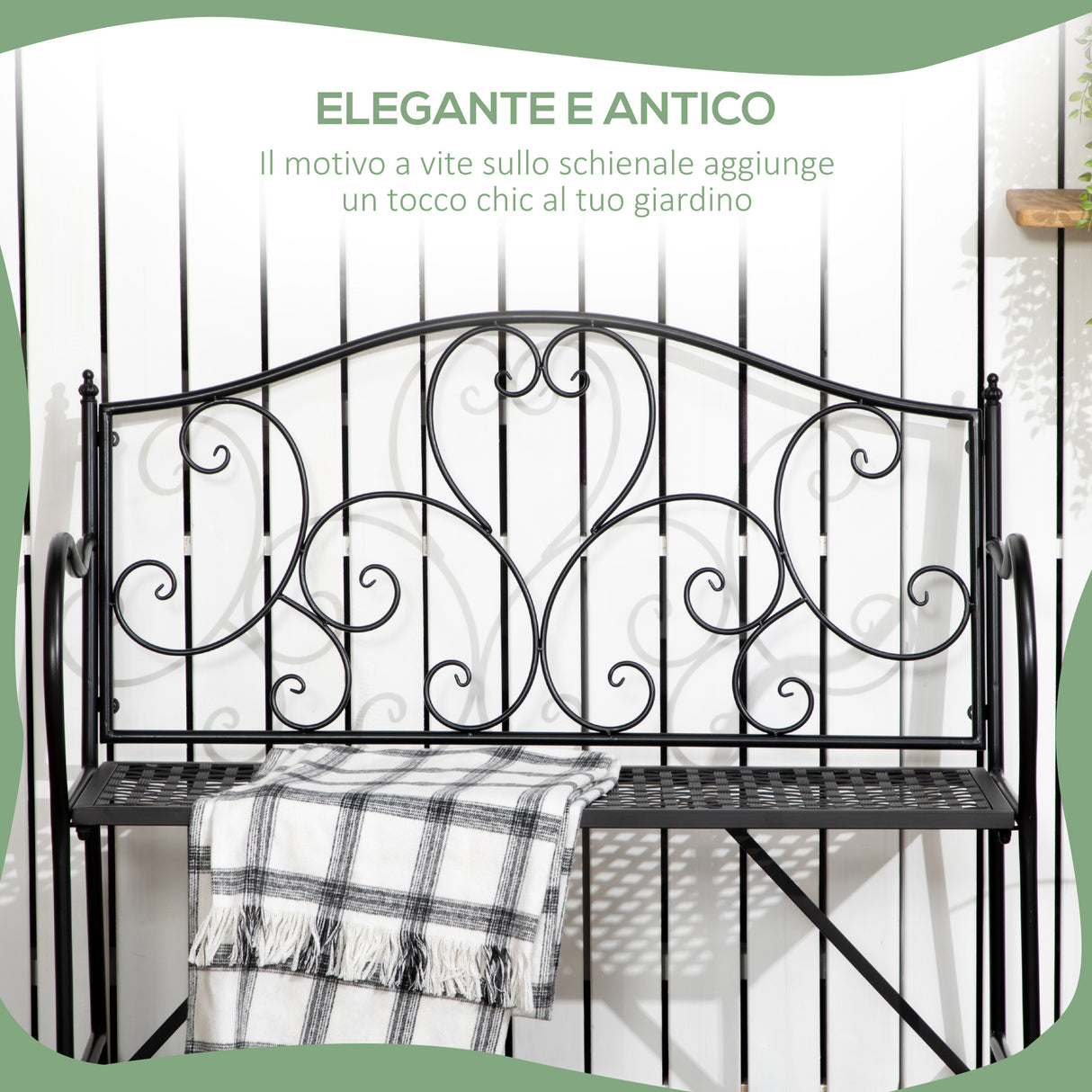 immagine-4-easycomfort-easycomfort-panchina-da-giardino-in-acciaio-a-2-posti-in-stile-classico-106x42x95cm-nero