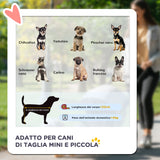 easycomfort easycomfort passeggino per cani piccoli pieghevole con guinzaglio di sicurezza e cestino nero