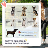 easycomfort easycomfort passeggino per cani piccoli pieghevole con maniglione girevole ruote con freni e cestino marrone