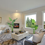 easycomfort easycomfort pianta artificiale palma del viaggiatore alta 150cm per interno ed esterno con vaso incluso