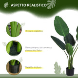 easycomfort easycomfort pianta artificiale uccello del paradiso alta 120cm con vaso per interni ed esterni