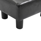 easycomfort easycomfort poggiapiedi divano rettangolare poggiapiedi pouf imbottito e rivestito in finta pelle max 100kg per soggiorno e ingresso 40x30x24 cm nero