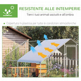 immagine-4-easycomfort-easycomfort-pollaio-da-giardino-con-telaio-zincato-copertura-impermeabile-e-rete-esagonale-3x4x2-m-argento