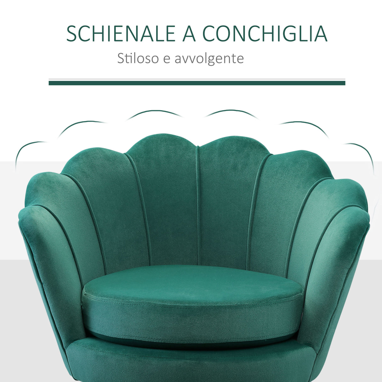 easycomfort easycomfort poltrona a conchiglia poltroncina vintage poltroncina da camera e salotto design elegante con schienale alto 76x67x74cm verde scuro