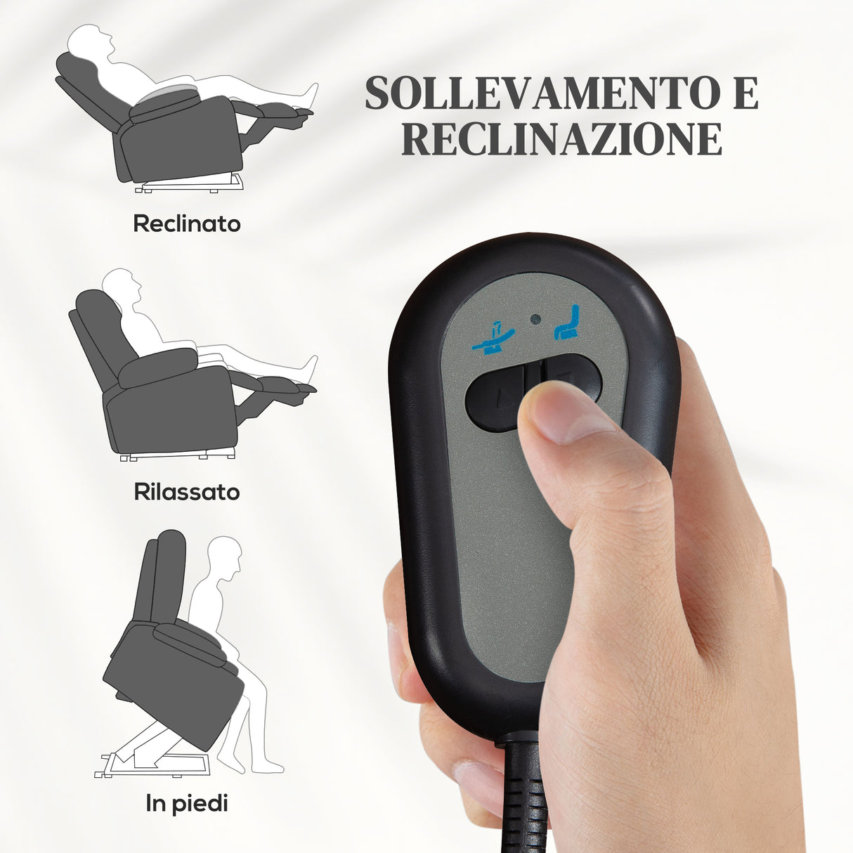 easycomfort easycomfort poltrona alzapersona elettrica con 8 punti vibranti 4 modalita di massaggio e riscaldamento grigio