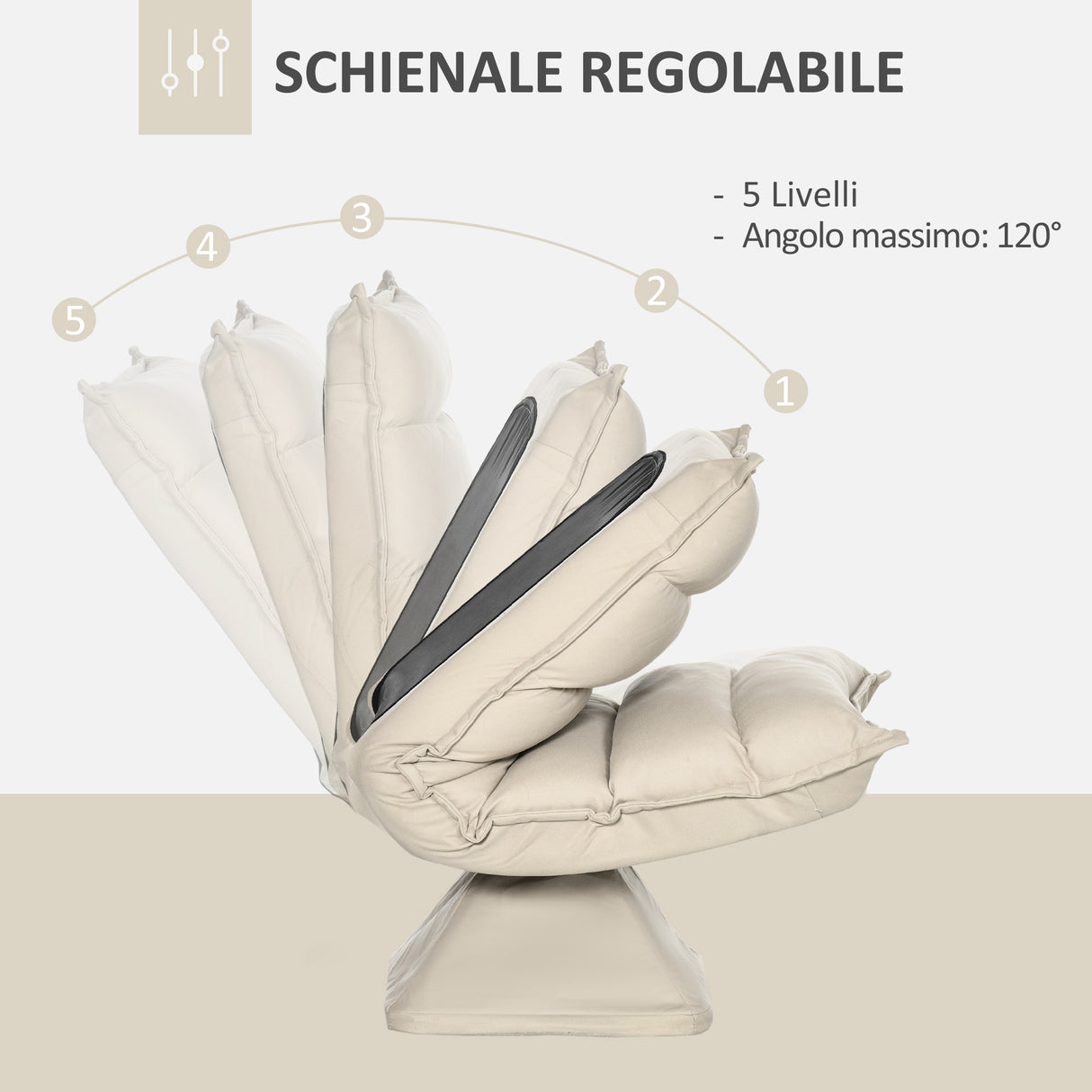 immagine-4-easycomfort-easycomfort-poltrona-in-tessuto-imbottita-girevole-a-360-e-reclinabile-a-3-livelli-62x70x95cm-beige