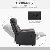 easycomfort easycomfort poltrona relax reclinabile con seduta imbottita e poggiapiedi per casa e ufficio in pelle pu 80x91x102 cm nera ean 8055776911762