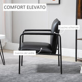 immagine-4-easycomfort-easycomfort-poltroncina-da-camera-imbottita-stile-industriale-similpelle-pu-e-acciaio-60x59x78cm-nero