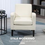 easycomfort easycomfort poltroncina da camera moderna in tessuto con braccioli 66x72x74 cm crema