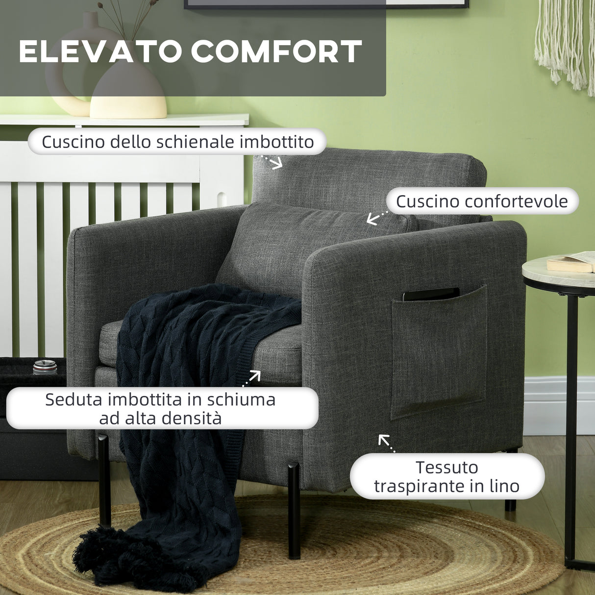 immagine-4-easycomfort-easycomfort-poltroncina-moderna-in-tessuto-effetto-lino-con-gambe-in-acciaio-e-tasche-laterali-73x73x80cm-grigio