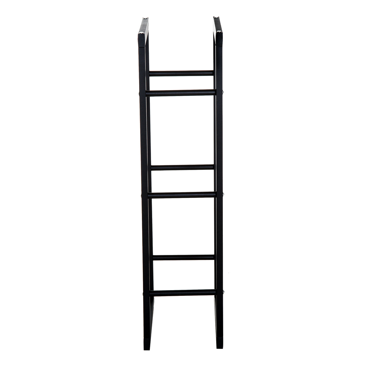 easycomfort easycomfort porta legna per casa e giardino in ferro nero 60x25x100cm