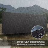 easycomfort easycomfort portalegna da interno ed esterno in metallo con telo porta legna e copertura 240x36x99cm nero