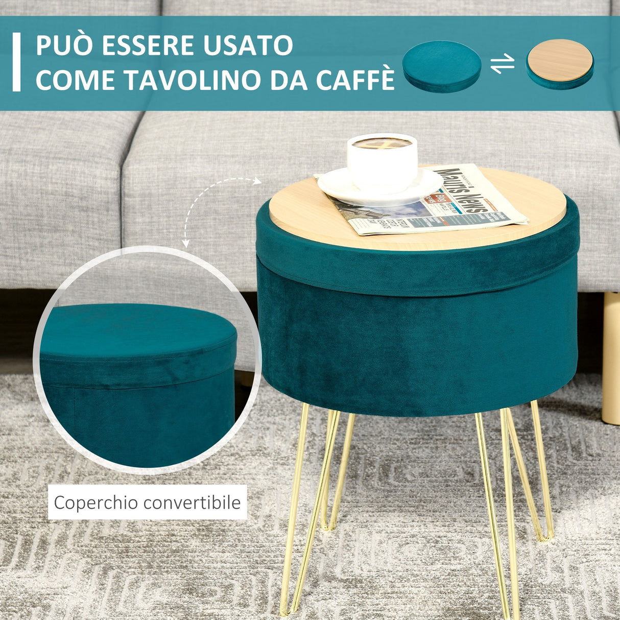 immagine-4-easycomfort-easycomfort-pouf-contenitore-2-in-1-con-funzione-sgabello-e-tavolino-in-legno-e-velluto-verde-metallo-con-finitura-oro-36x36x45cm-ean-8054111847643