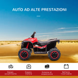easycomfort easycomfort quad elettrico per bambini 12v 2 velocita ruote larghe con sospensioni e fari led eta 3 5 anni rosso