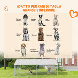 easycomfort easycomfort recinto per cani grandi fino 30kg per esterno con tetto impermeabile e anti uv 4x2 3x1 5m argento