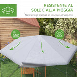 easycomfort easycomfort recinto per galline con tetto e porta bloccabile in acciaio per 10 15 animali 4x3 5x2 6m